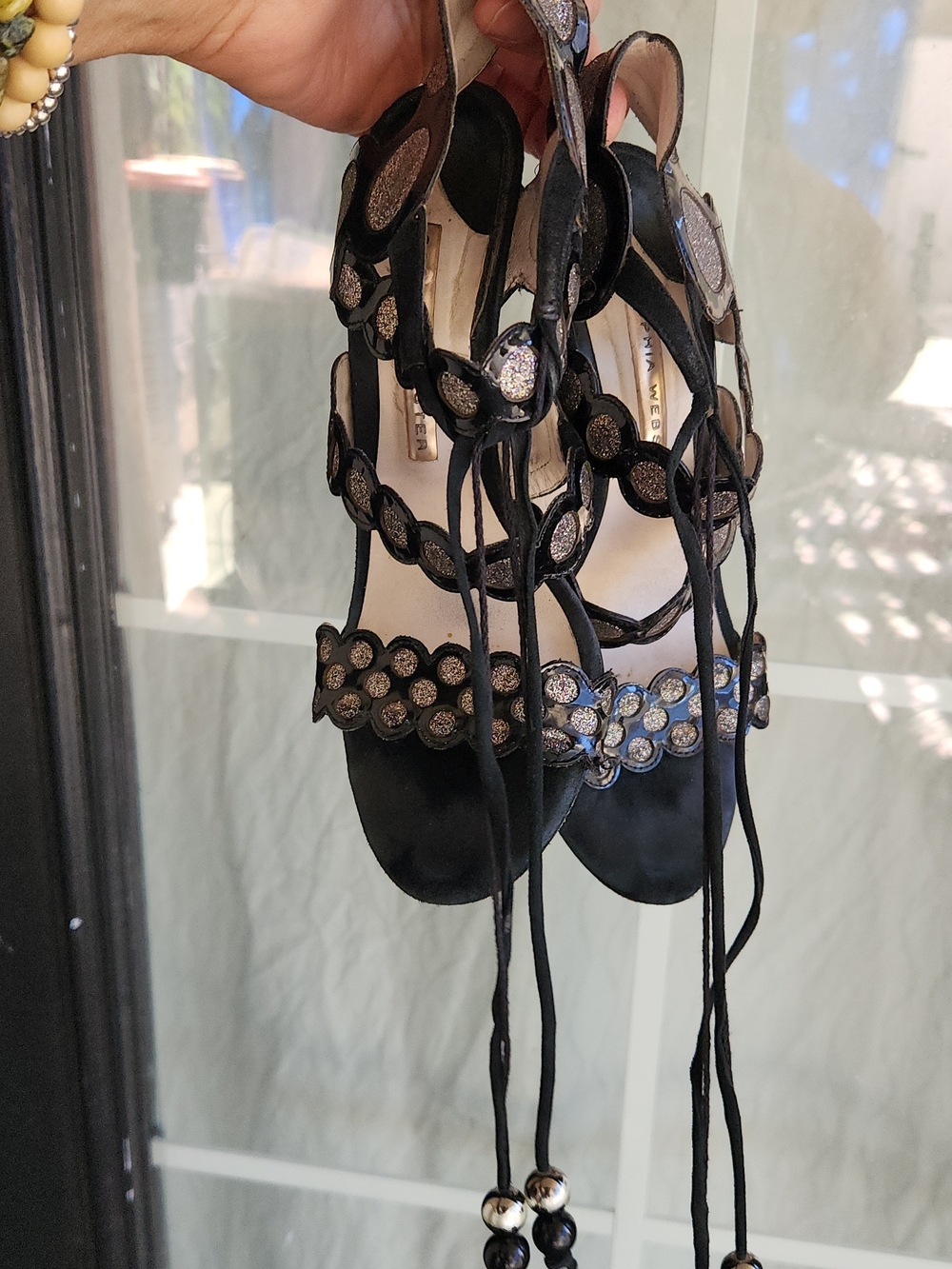 Sophia Webster black withGlitter/ sparkle heels! - Picture 5 of 9